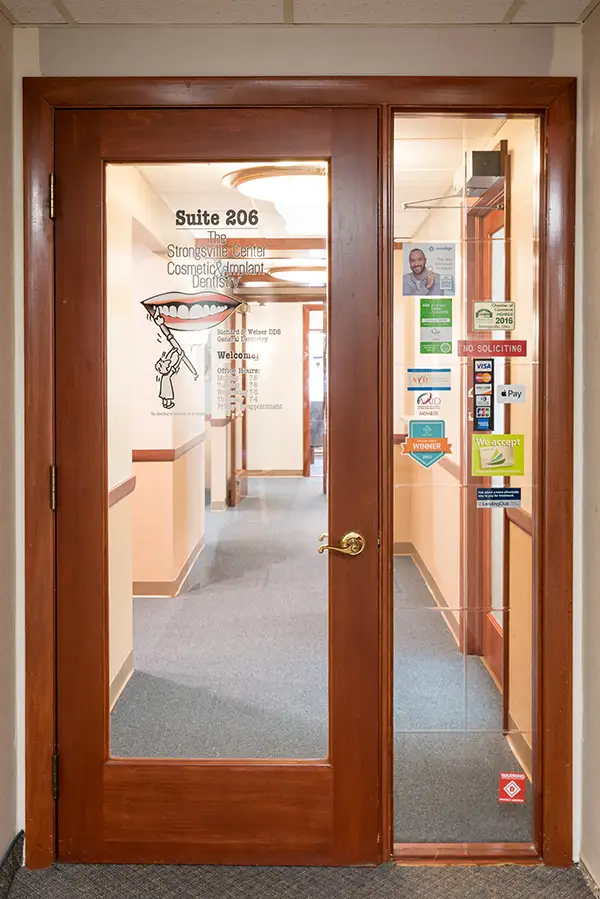 The front door at The Strongsville Center for Cosmetic & Implant Dentistry