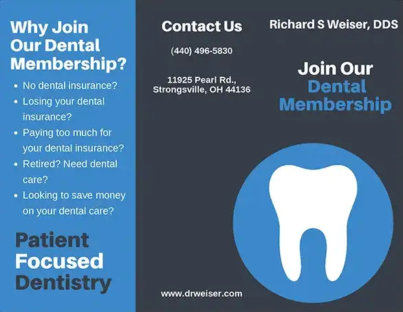 A flyer for our dental membership